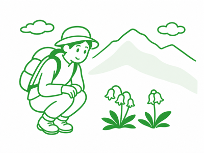南アルプスの自然環境を守るイメージイラスト